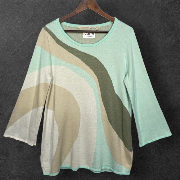 Soft Surroundings Nina Pullover‎ Sweater Women Size M Multicolor Knit - Picture 1 of 13